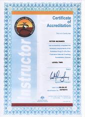 NCAS accreditation certificate
